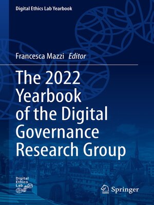 cover image of The 2022 Yearbook of the Digital Governance Research Group